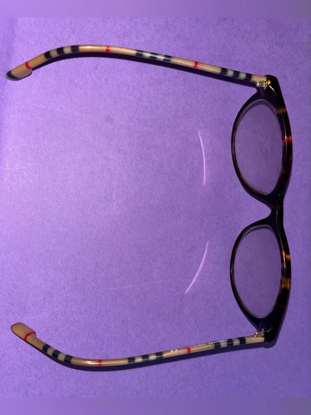 Burberry Eyeglass Frame Classic check pattern arms #2325